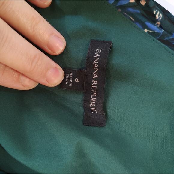 Banana Republic Pleated Layered Midi Dress Size 8 - Picture 12 of 13